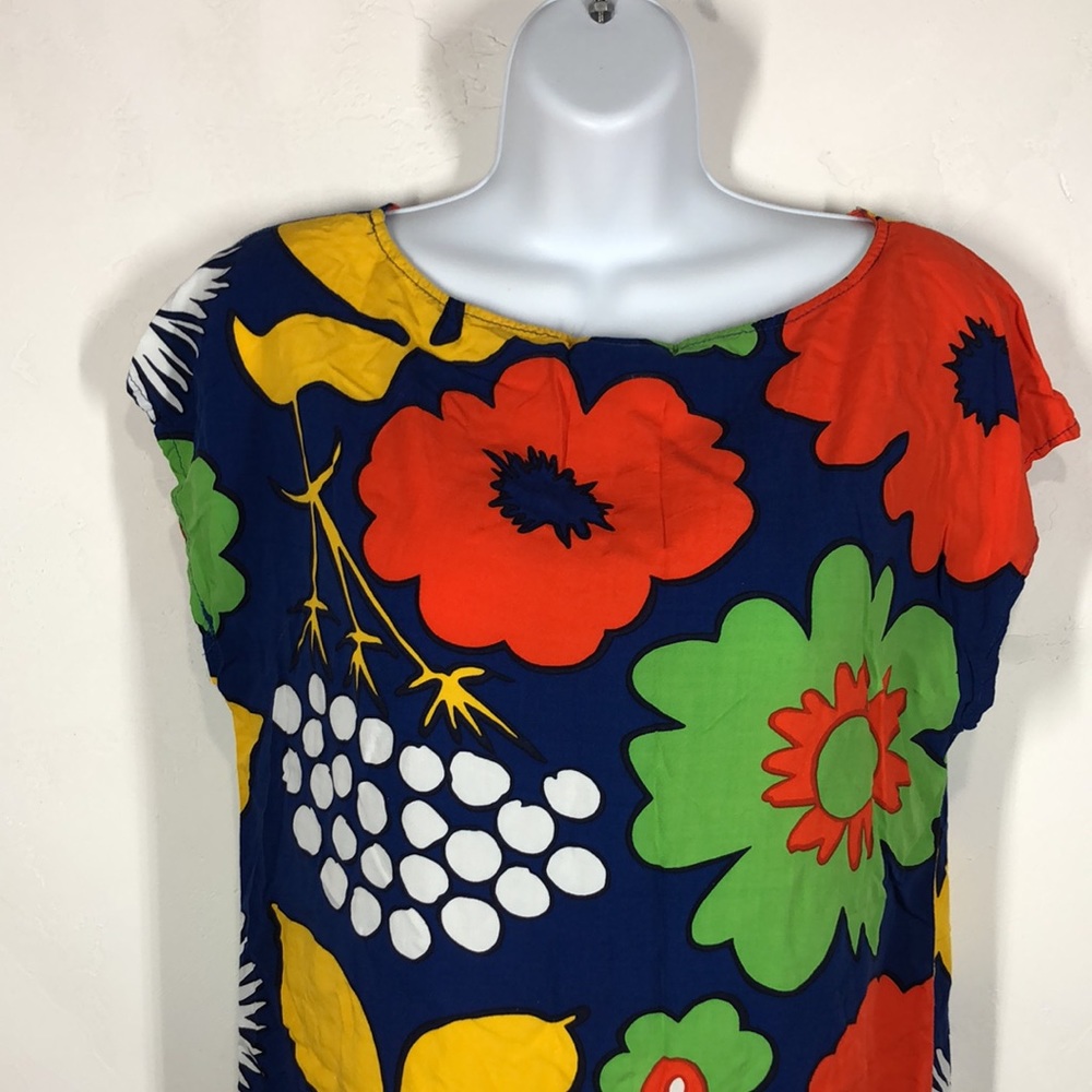 Marimekko for Target blue floral tunic size xs - Picture 2 of 9